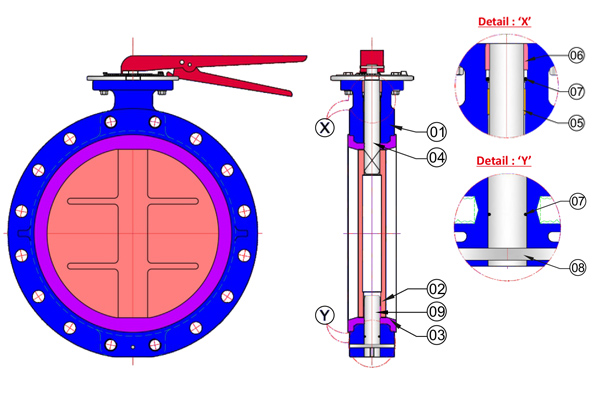 Wafer Type Double Flange Butterfly Valve 4 Wafer Type Double Flange Butterfly Valve 4