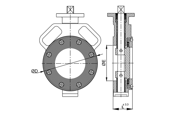 triple offset wafer type butterfly valve 150# price triple offset wafer type butterfly valve 150# price