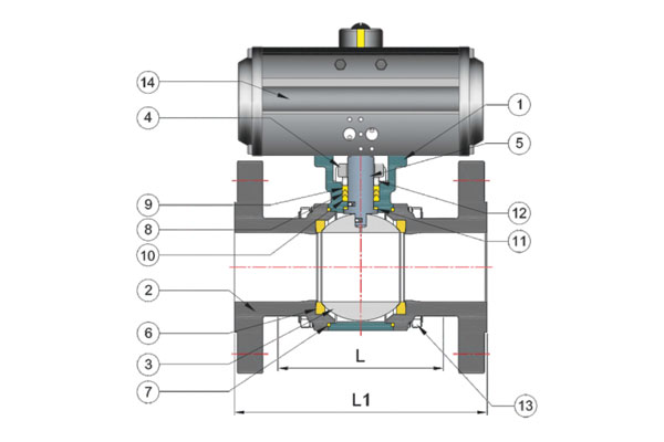 3pc. design floating ball valves